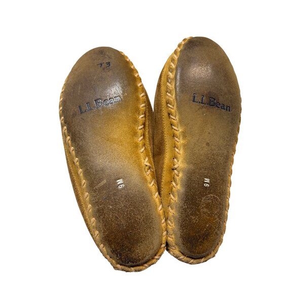 L.L. Bean Wicked Good Slippers Shearling Lined Brown-sz 9 - Picture 8 of 8